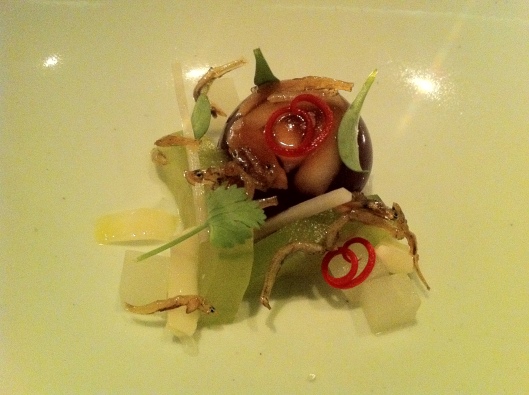 Caramelized Anchovy, Lilly Bulb, Peanut, Pickles